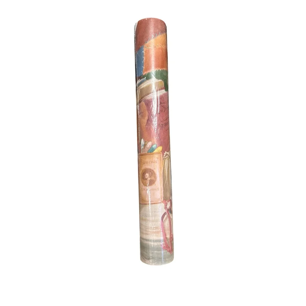 York Wallcoverings Prepasted Decorative Border Books Rubens Crayons BA1577-B 5yd